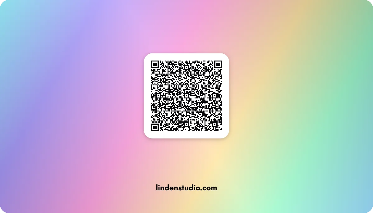 Holo business card design, back with the QR code